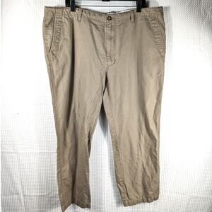 Roundtree & Yorke 42x30 Men’s Linen Cotton Blend Pants Khaki Casual Relaxed Fit